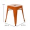 Flash Furniture 4  Inch Orange Metal Stool, PK4 ET-BT3503-18-ORG-GG - alternate 5